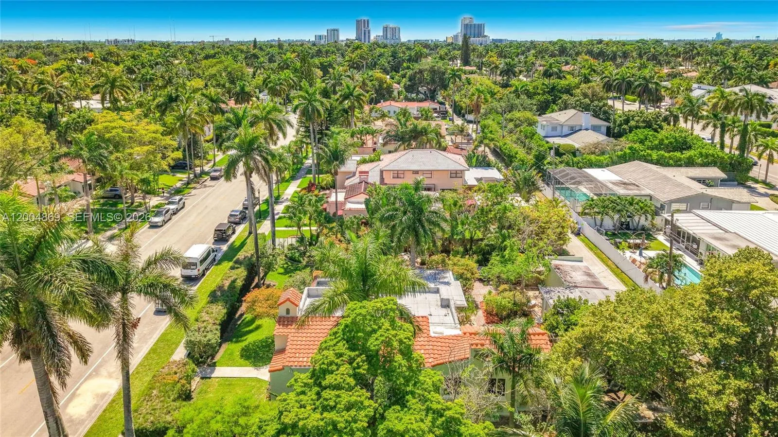 Looking over house towards Downtown Hollywood and Young Circle