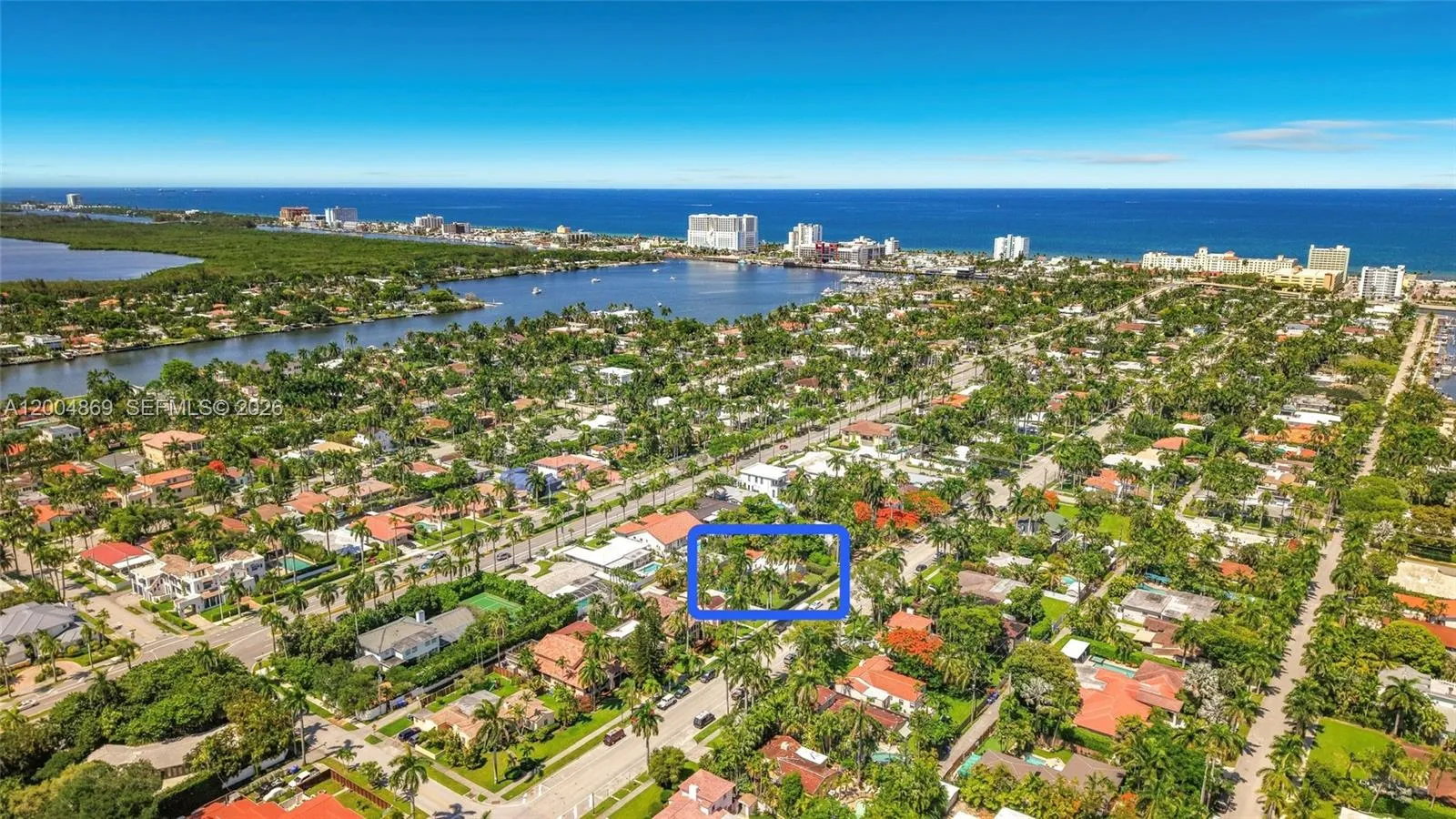 Looking Northeast: North Lake, West Lake Park, Ocean