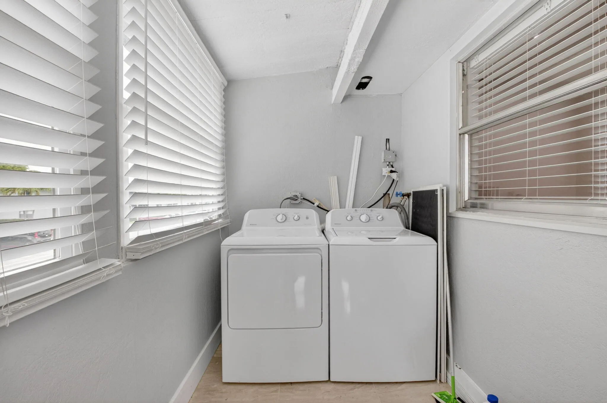 Full-sized washer and dryer on the patio for your convenience!