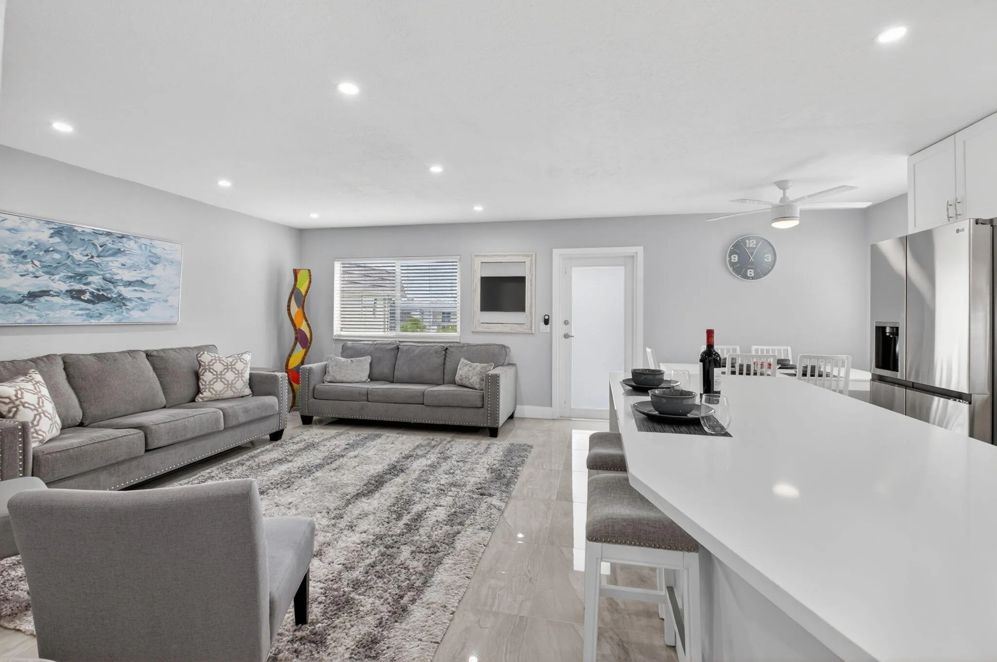 Open concept kitchen and living room are perfect for entertaining!