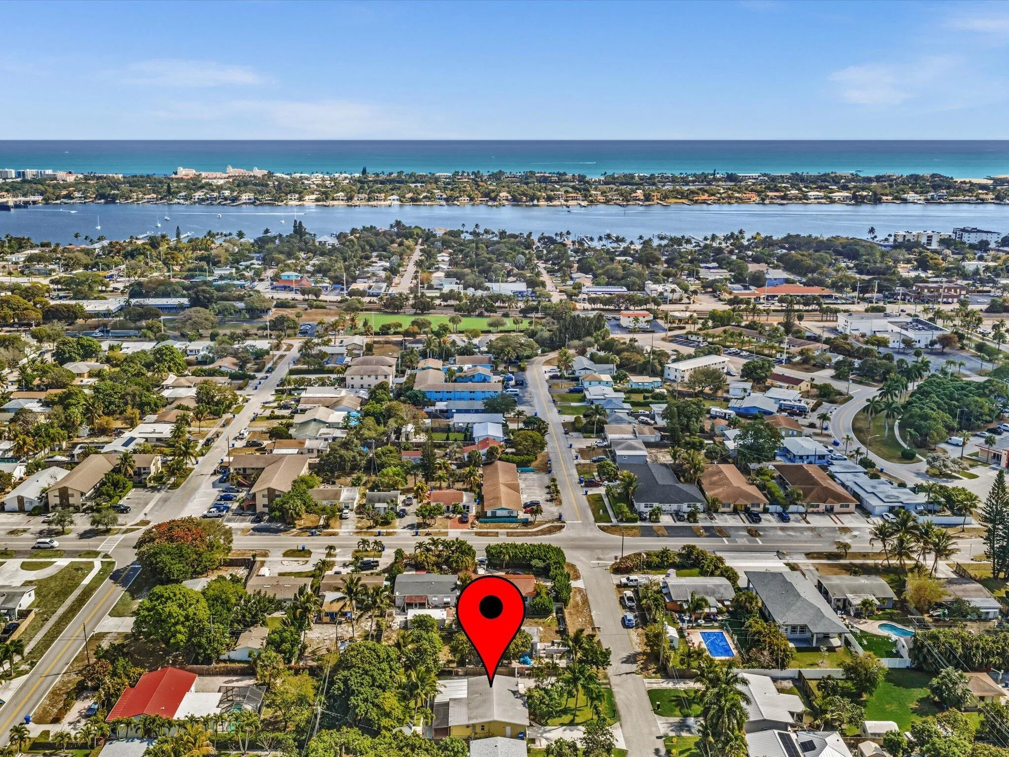 Showing proximity to the beach in this aerial photo.