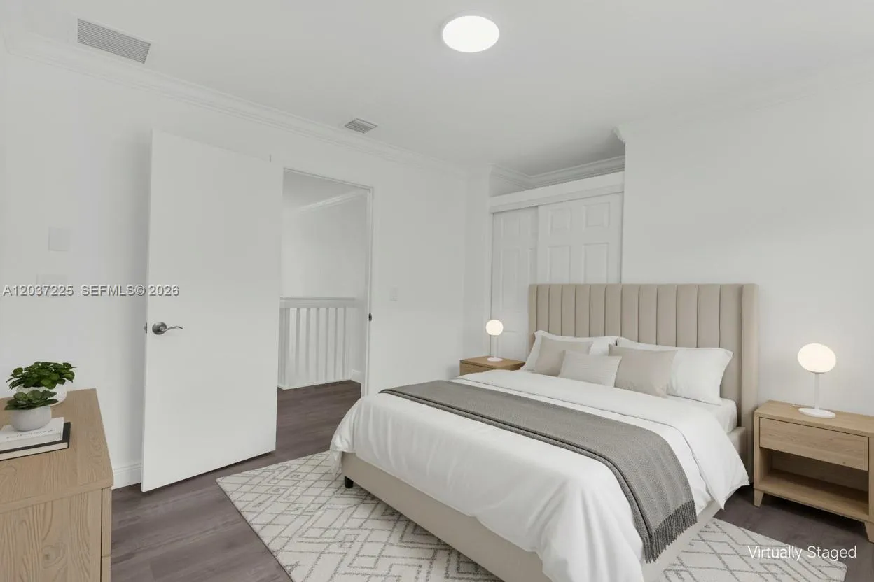 Bedroom virtually staged