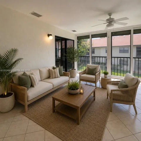 Covered terrace under A/C