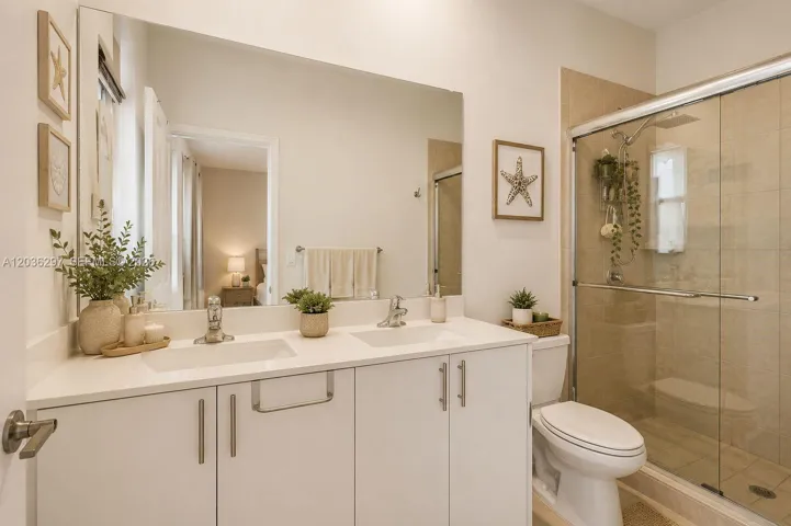 Primary Bathroom - Virtually staged