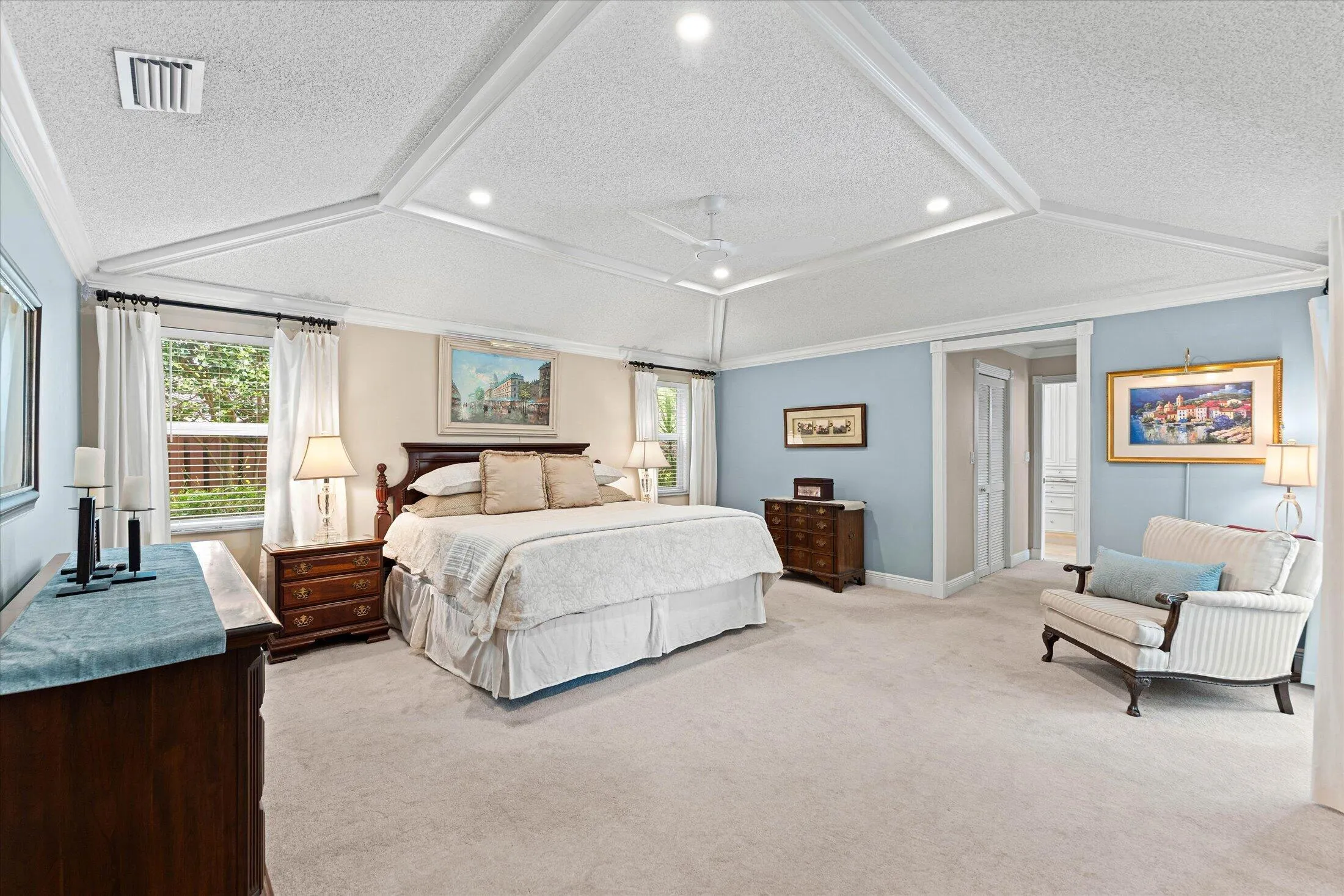 Primary Bedroom with Tall Ceilings