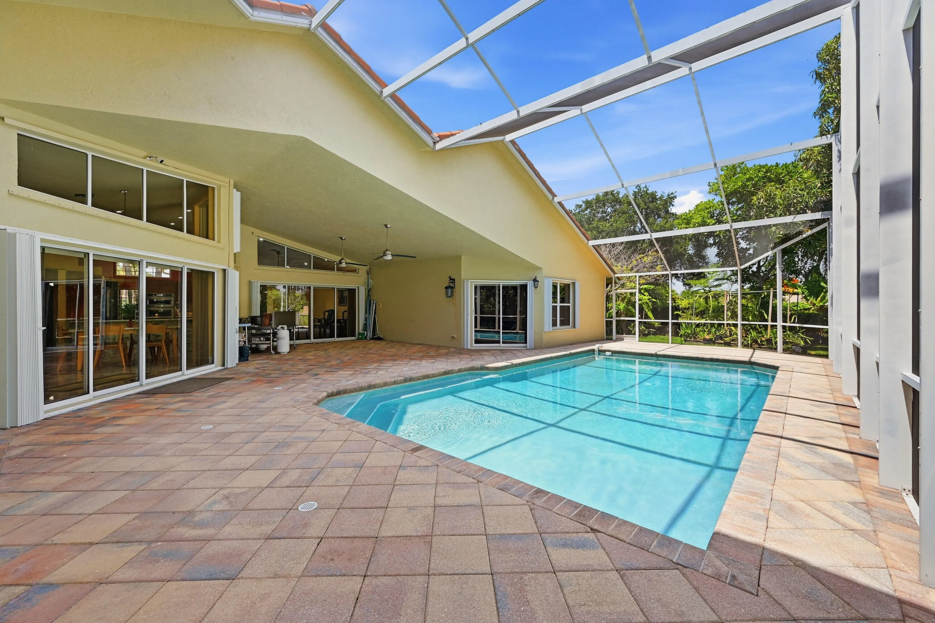 Solar heated pool