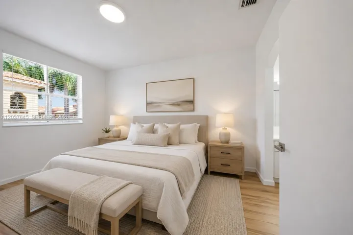 Virtually Staged Master Bedroom