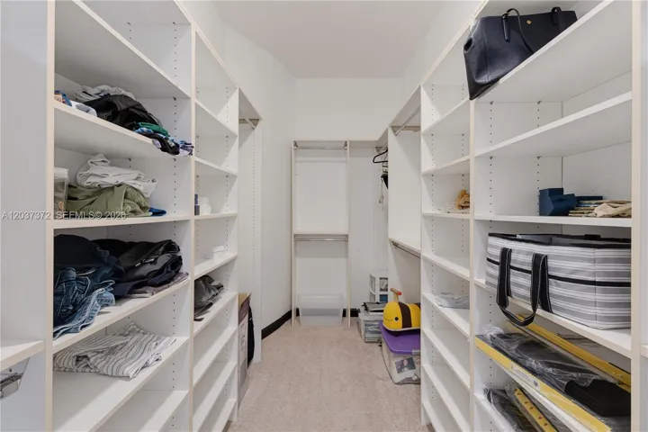 One of two primary closets