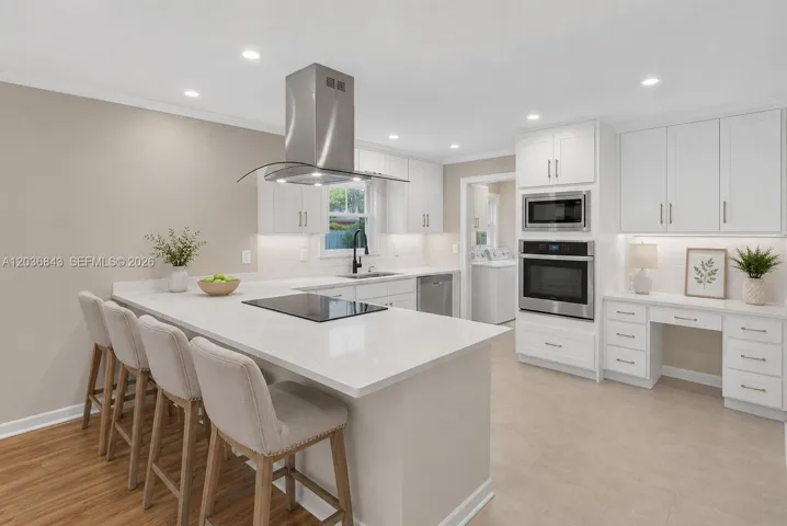 Virtually staged kitchen