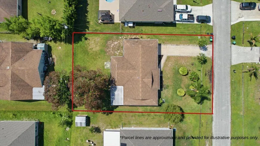 Parcel lines are approximate and provide