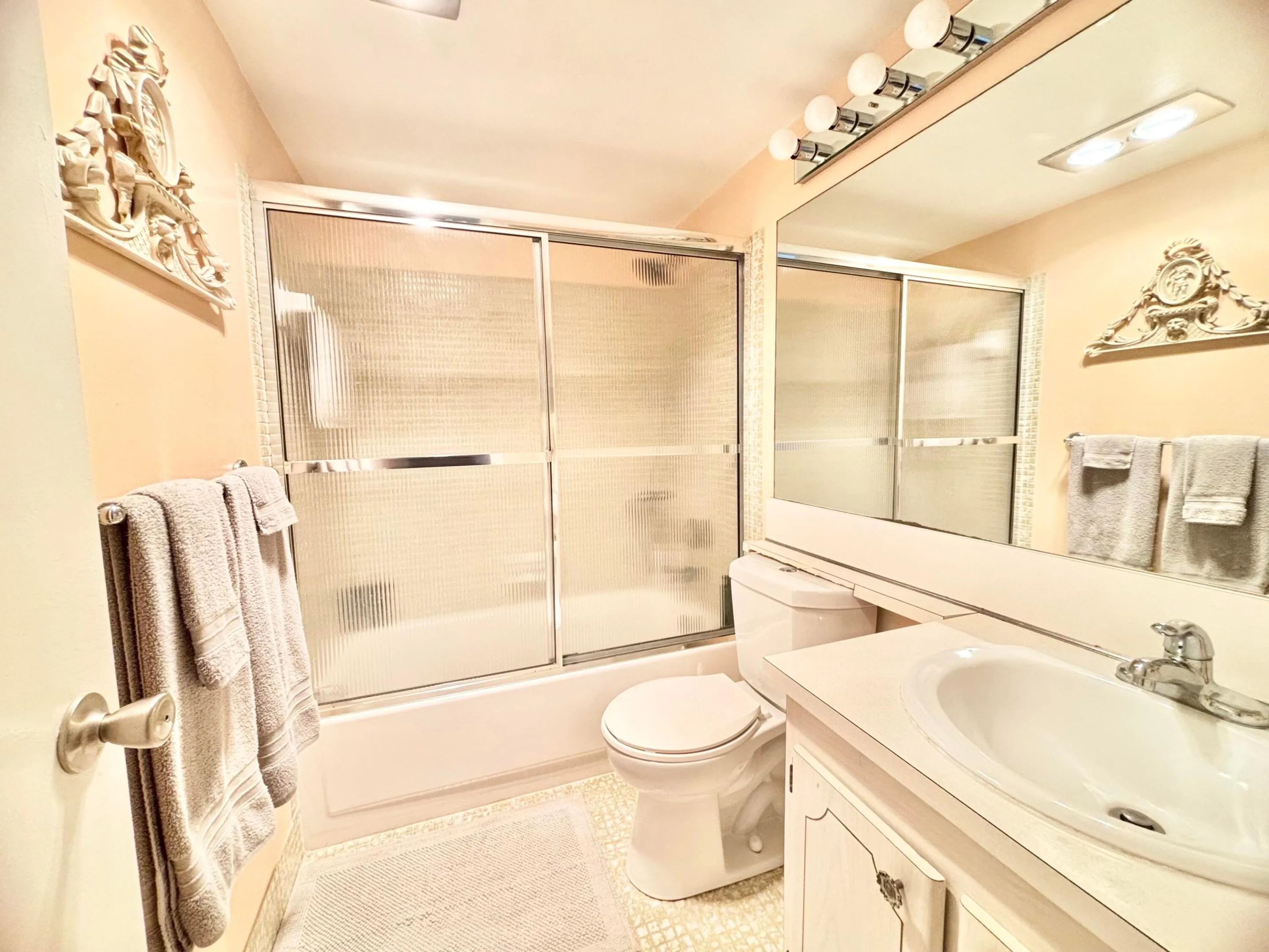 Bathroom with Glass Shower Doors