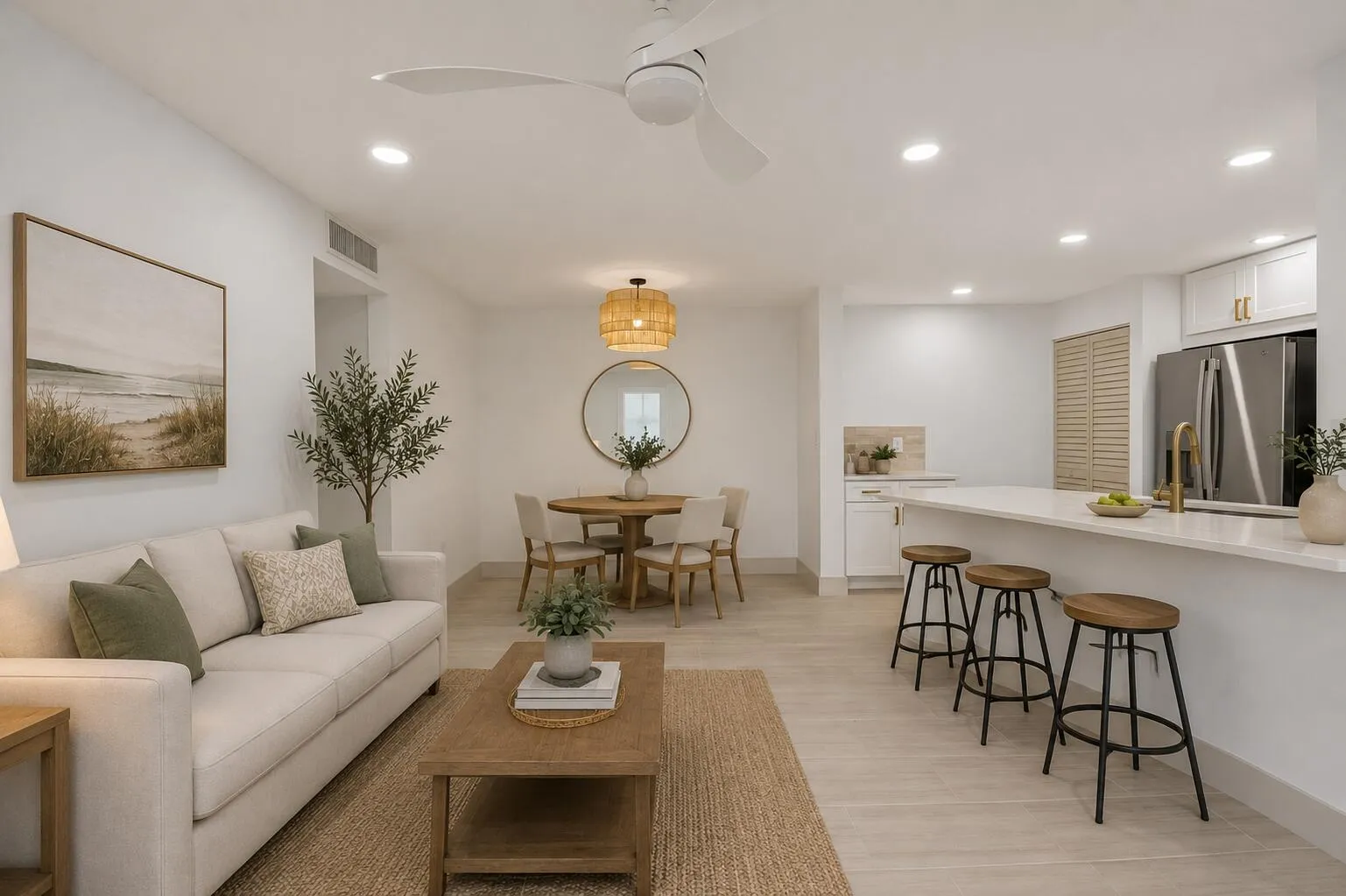 living room with furn