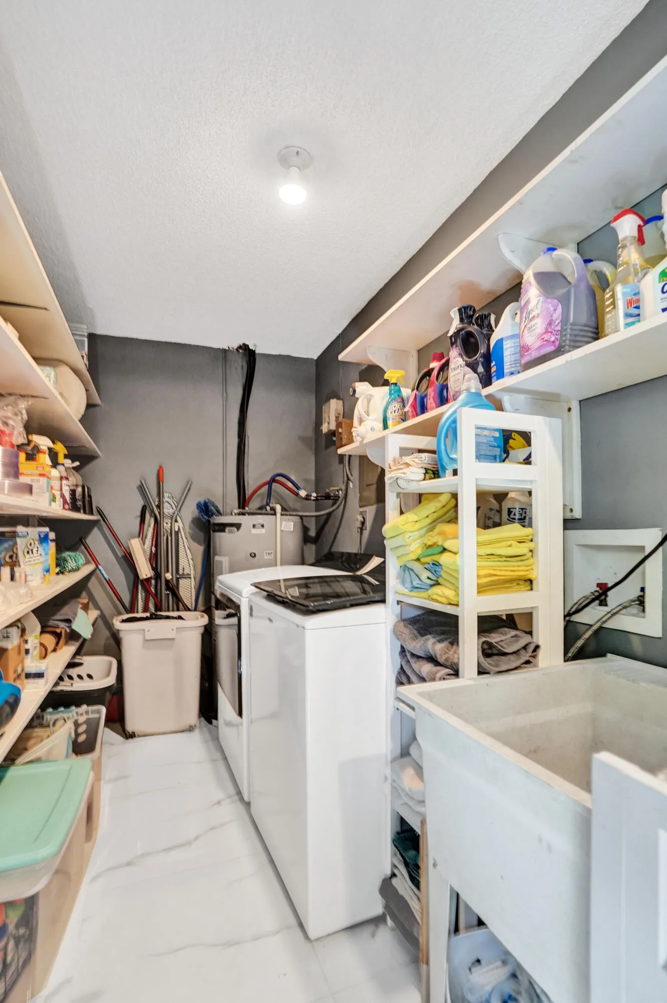 Laundry/Storage area interior off of kitchen
