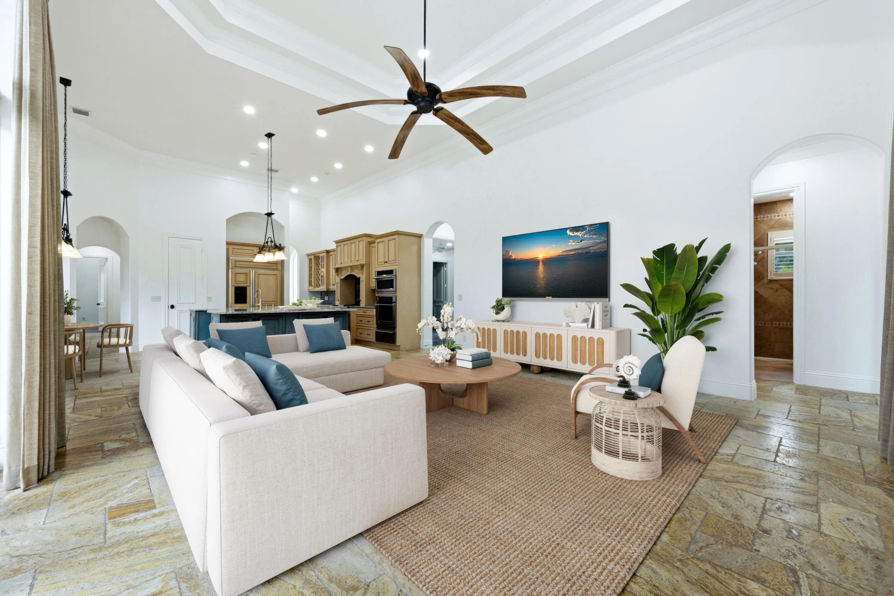 VIRTUAL STAGED FAMILY ROOM