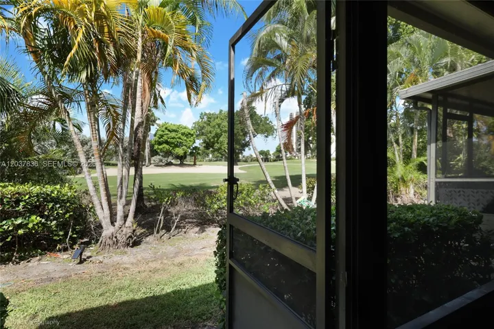 Going out from the patio