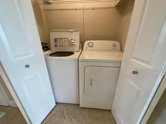 Washer and dryer inside