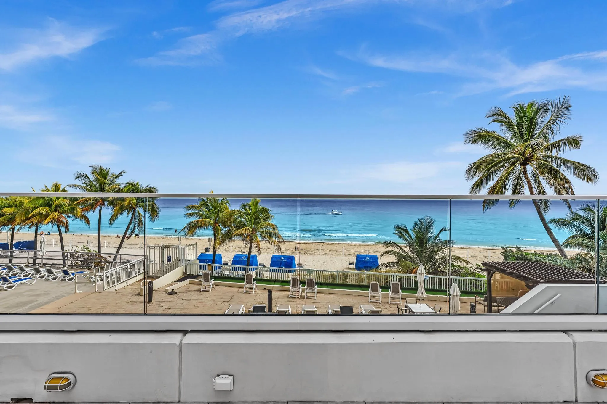 Beach Patio and Beach Cabanas - view from Mezzanine