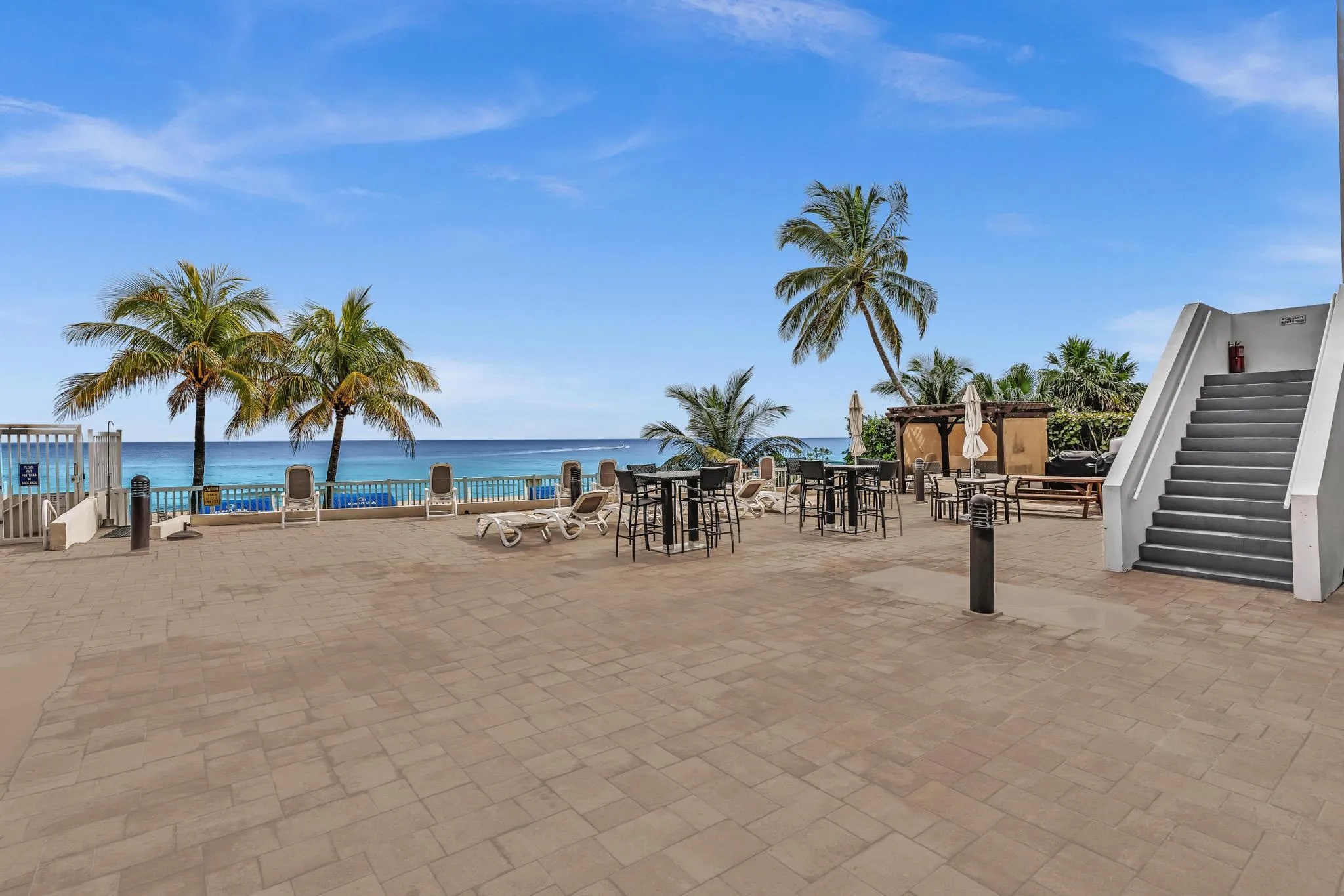 Beach Patio with access to the Mezzanine Level