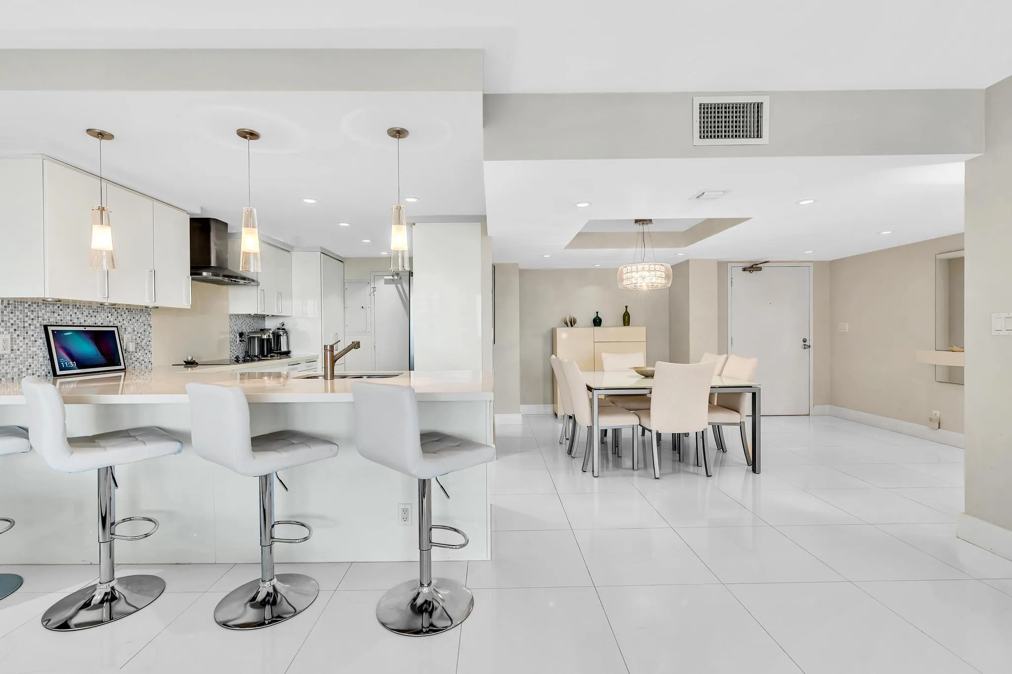 Dining and Kitchen with counter