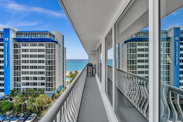 Large Balcony Freshly painted with a northeast View
