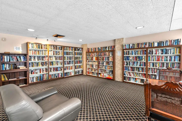 Library located on the Mezzanine Level
