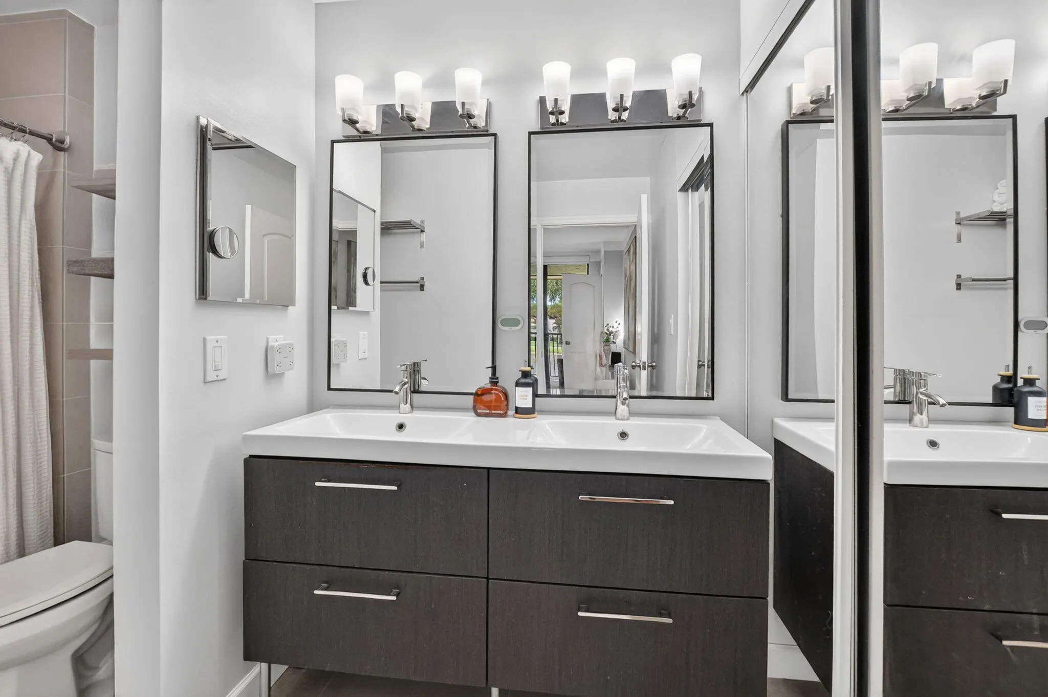 Dual Sink Newer Vanity in Primary Bath