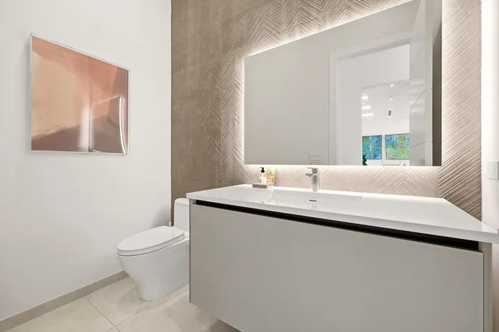 Ground Level Powder Room.