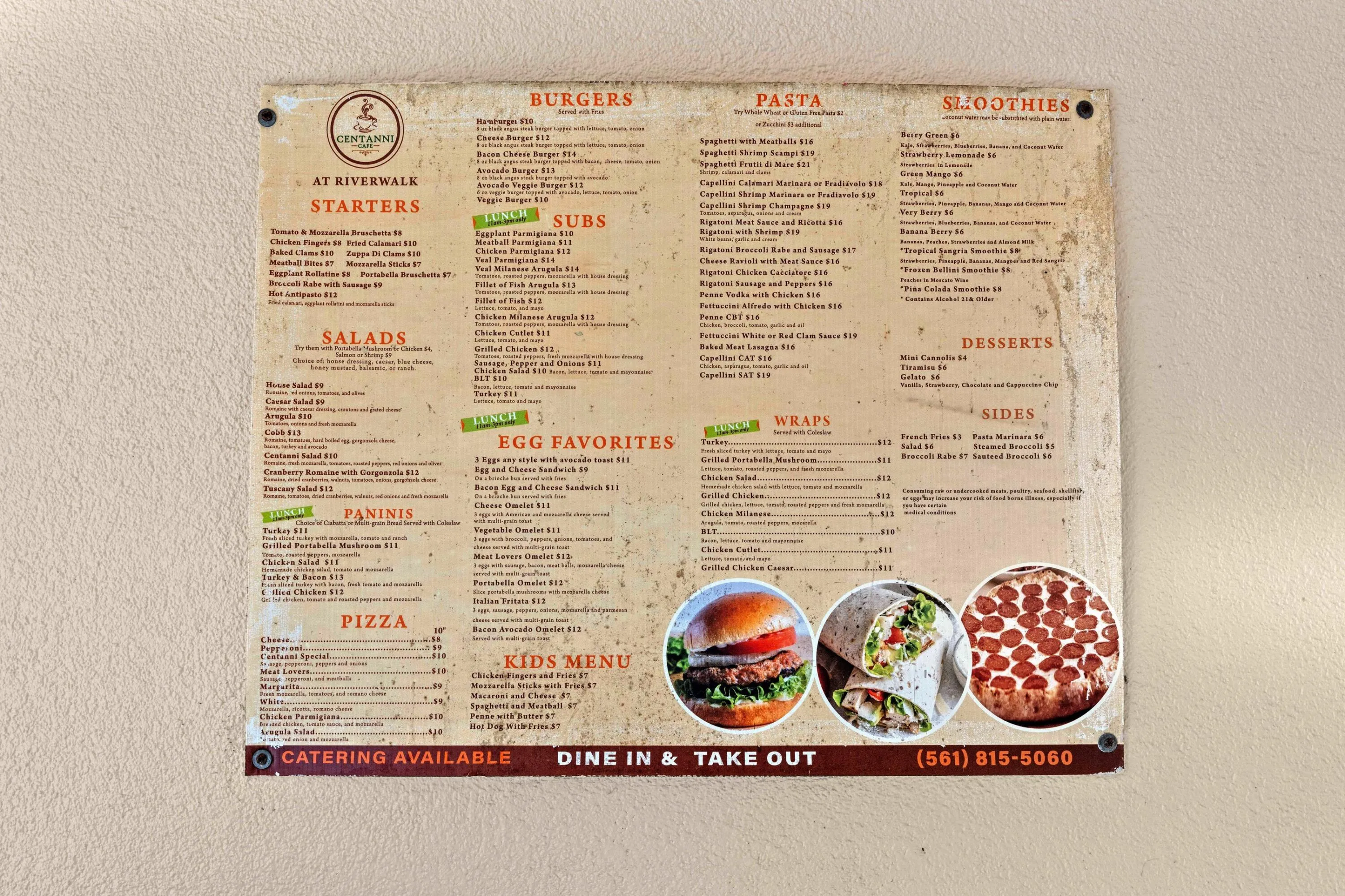 Centanni Café Restaurant Menu