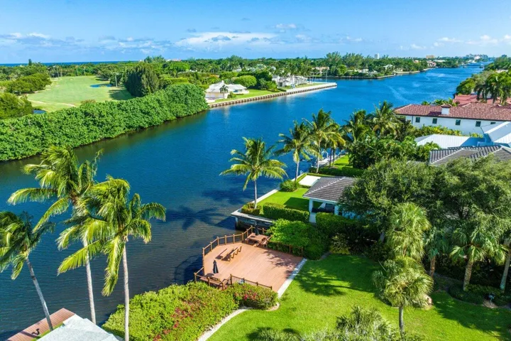 Aerial view of dock