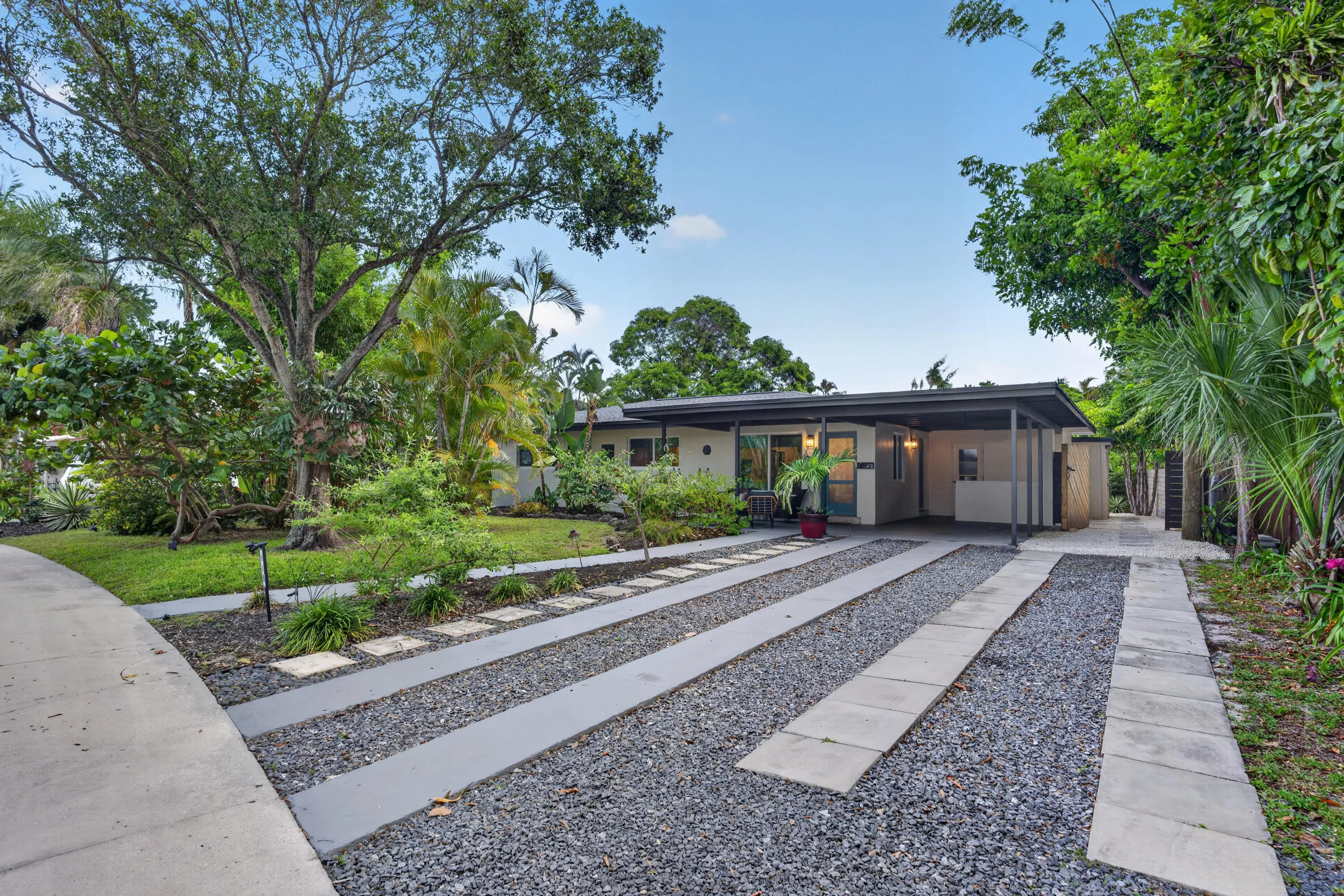 Large driveway