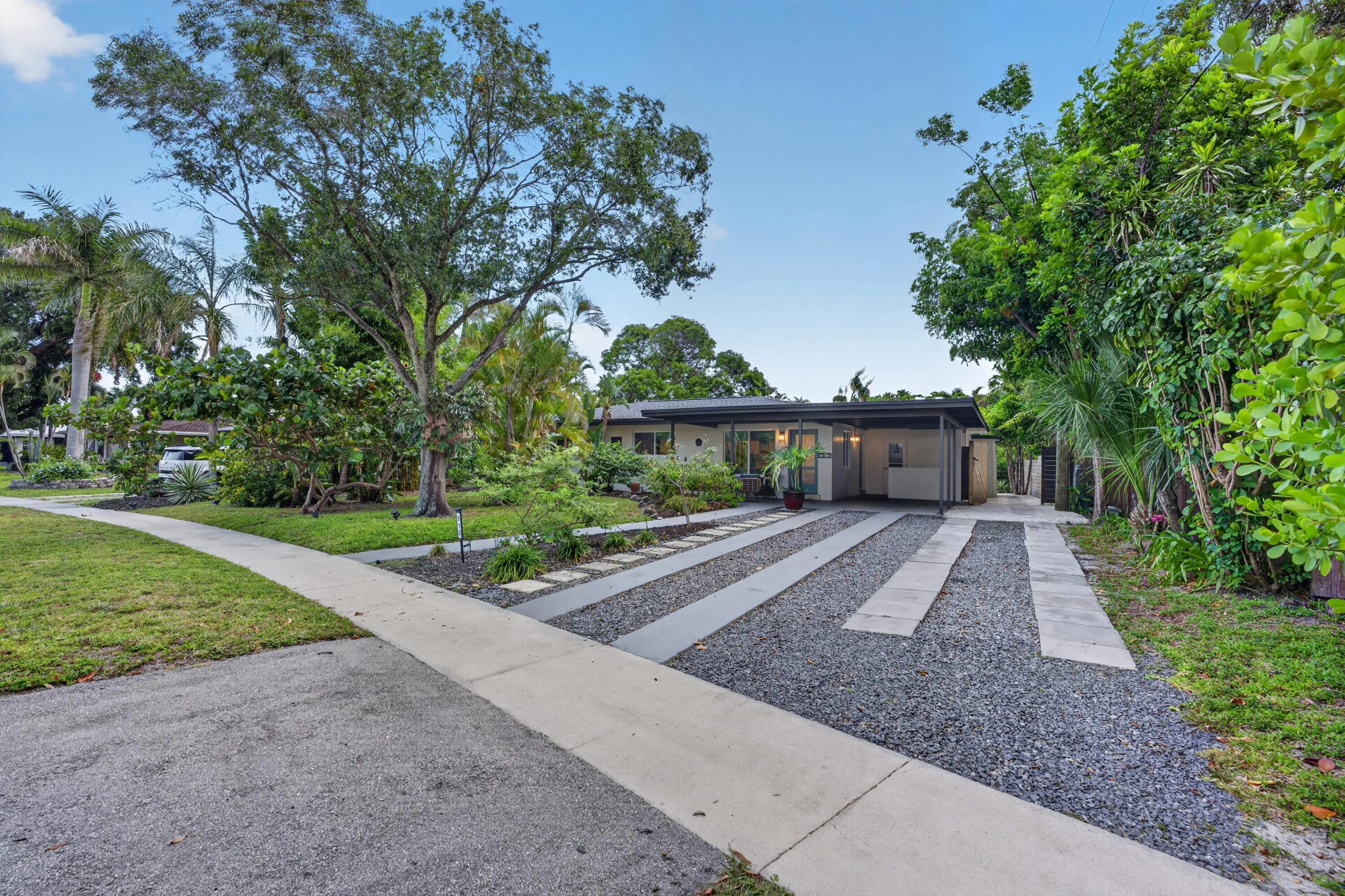 Large driveway