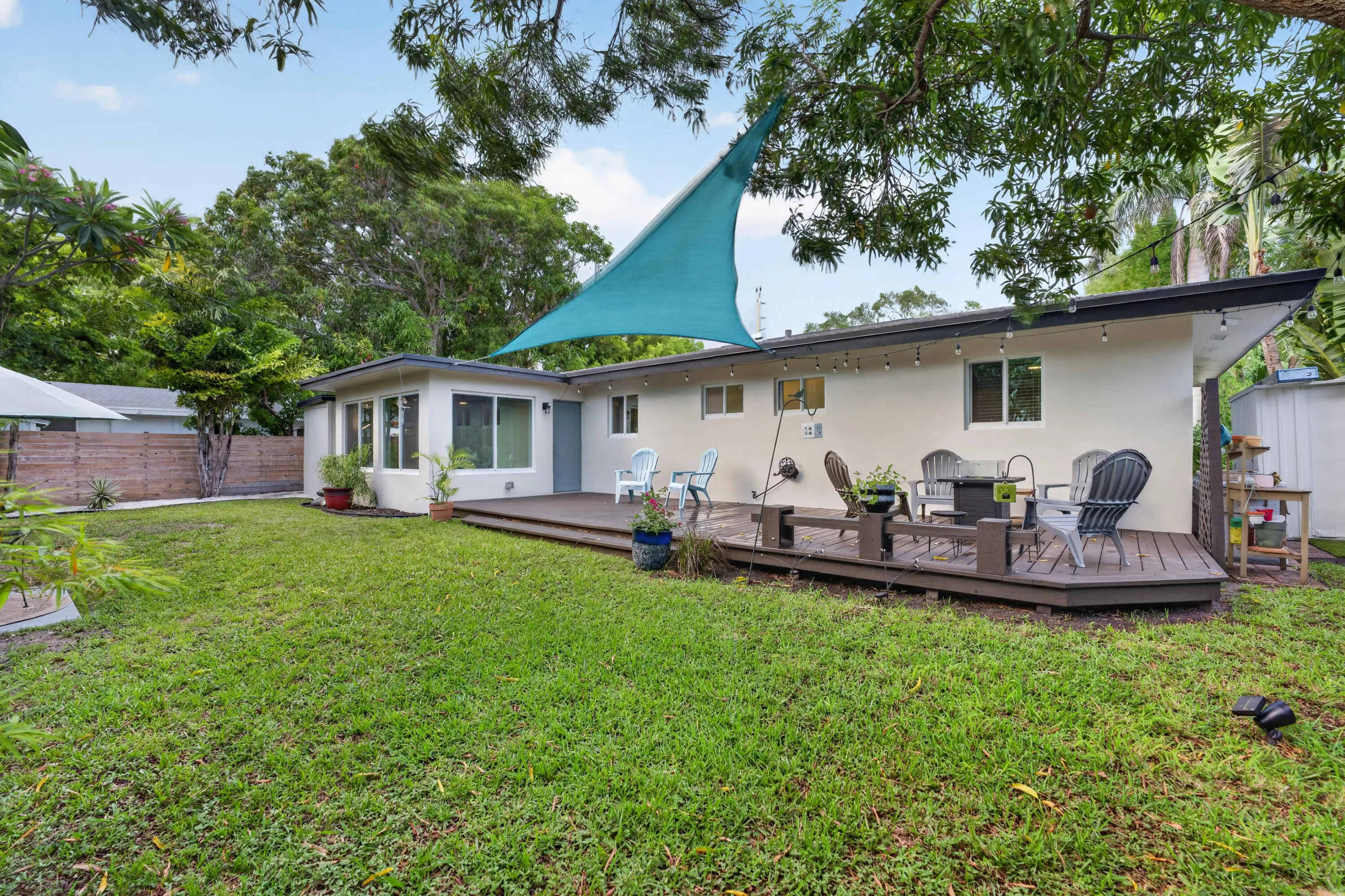 Large, peaceful backyard