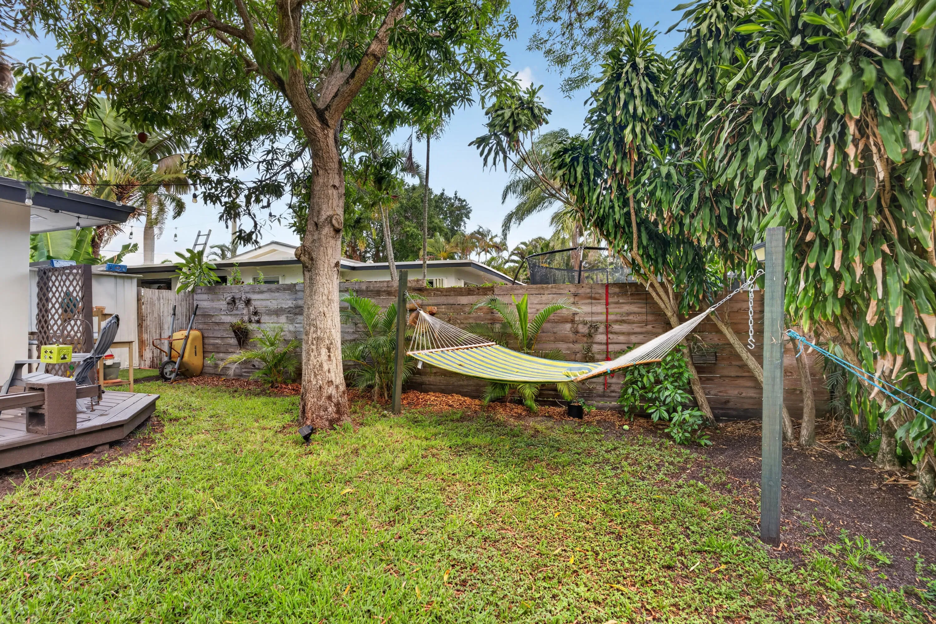 Large, peaceful backyard