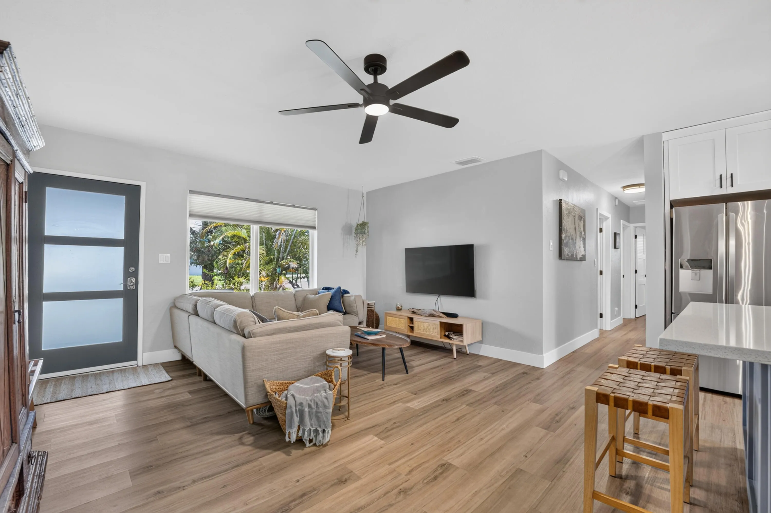 Gorgeous living area with luxury vinyl floors