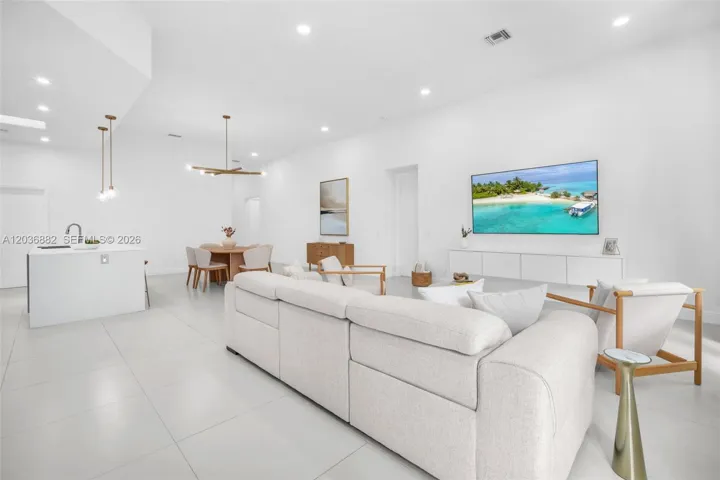 High ceilings create an extra spacious feel