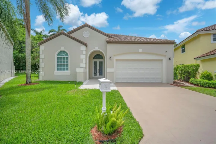 Manicured exterior welcomes you home