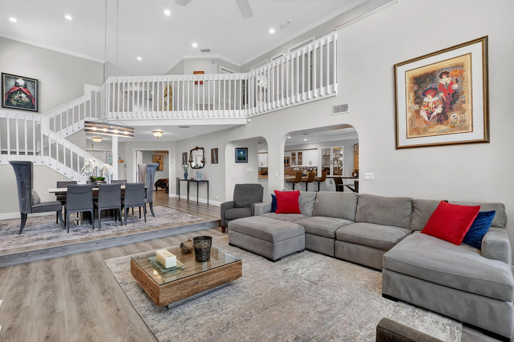 Open Floor concept to dining room and family room