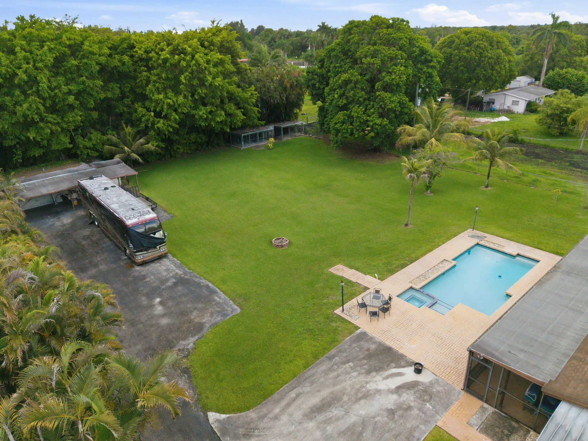 Aerial backyard