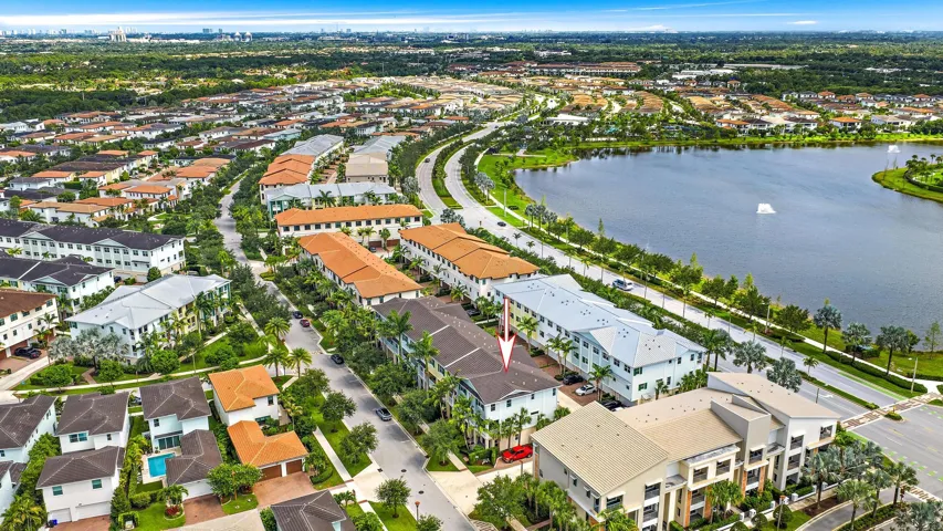 Aerial facing clubhouse