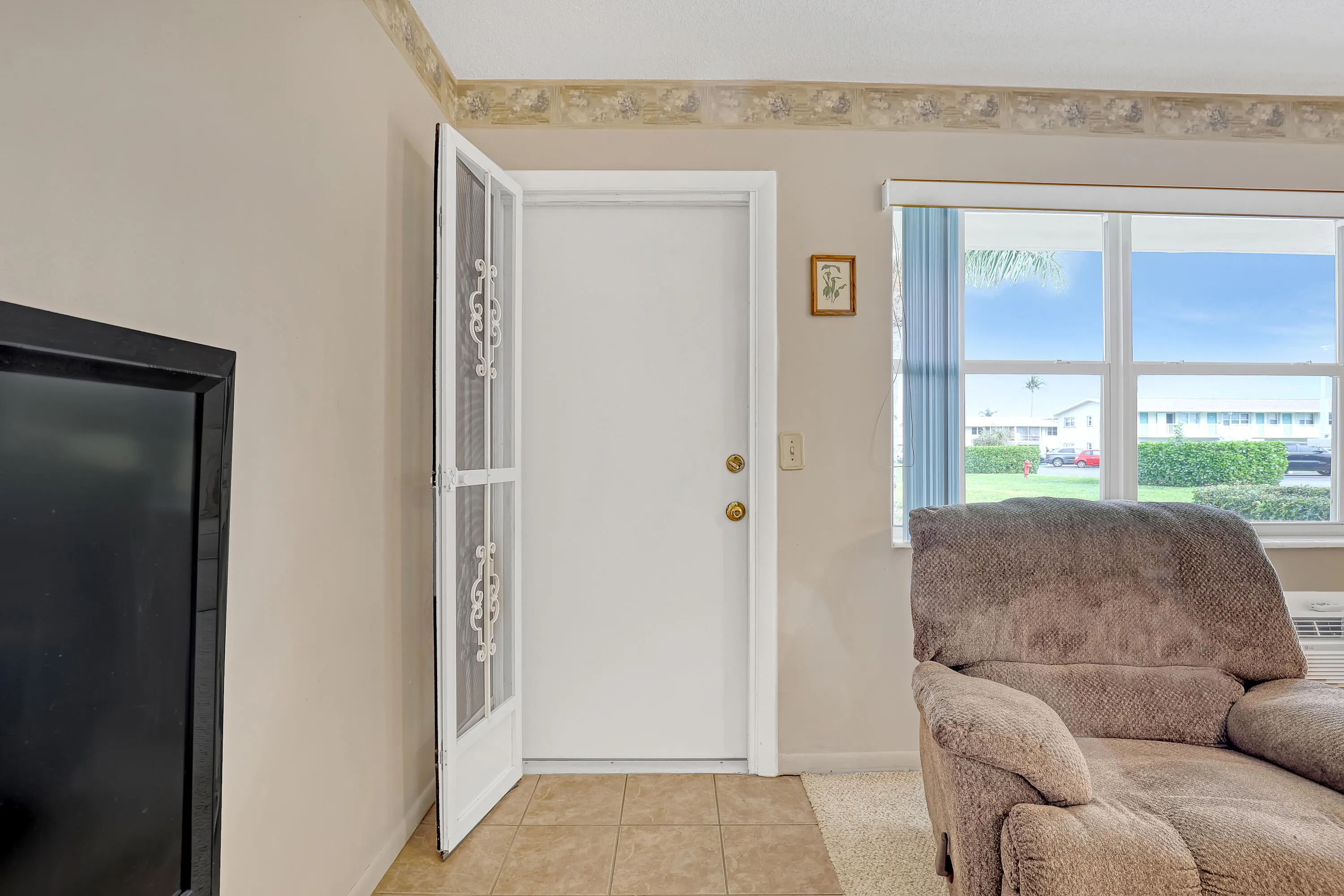 Screened front door