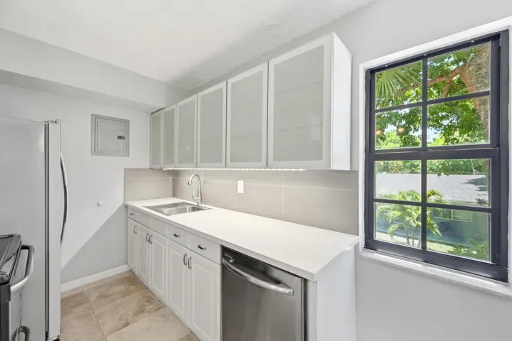 Kitchen featuring stainless steel appliances and beautiful cabinetry.