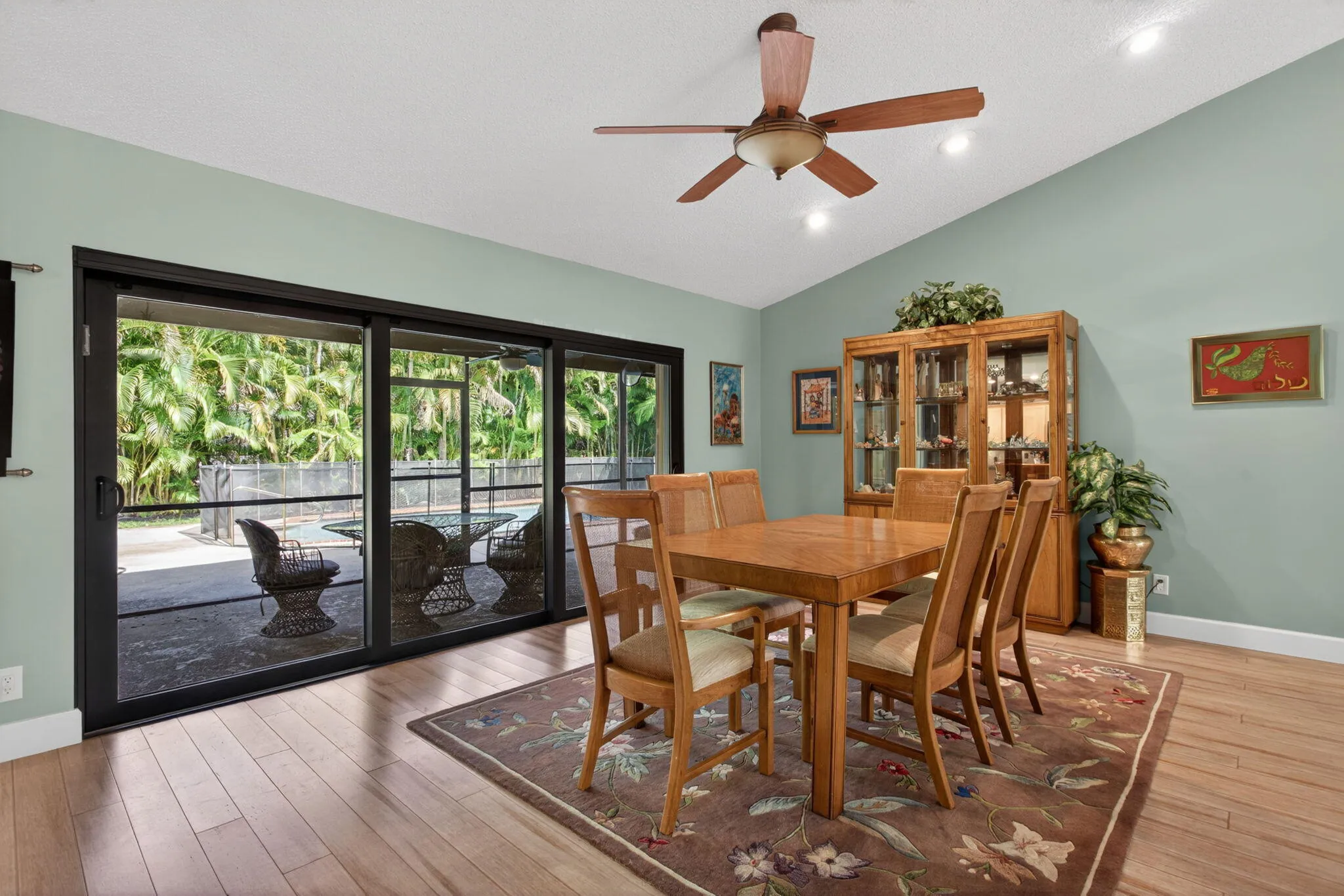 Door leads to screen enclosed patio