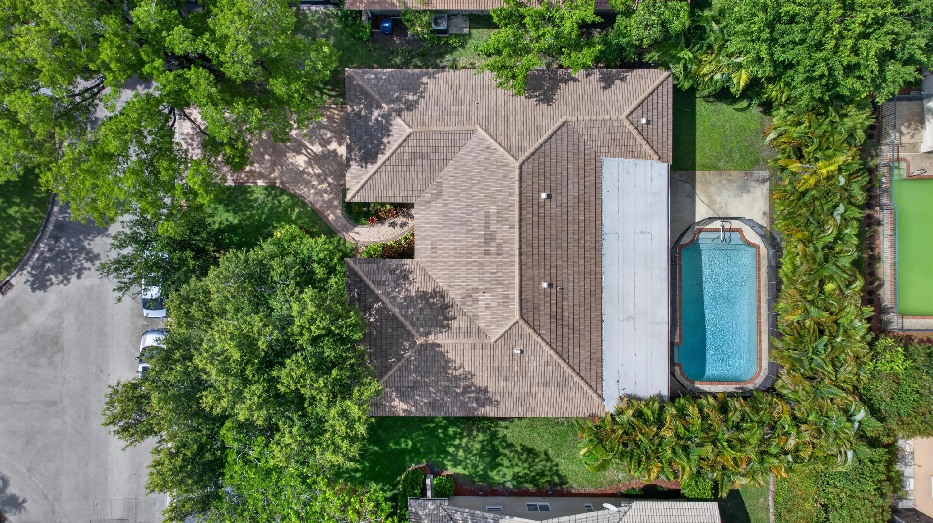 Lush landscaping