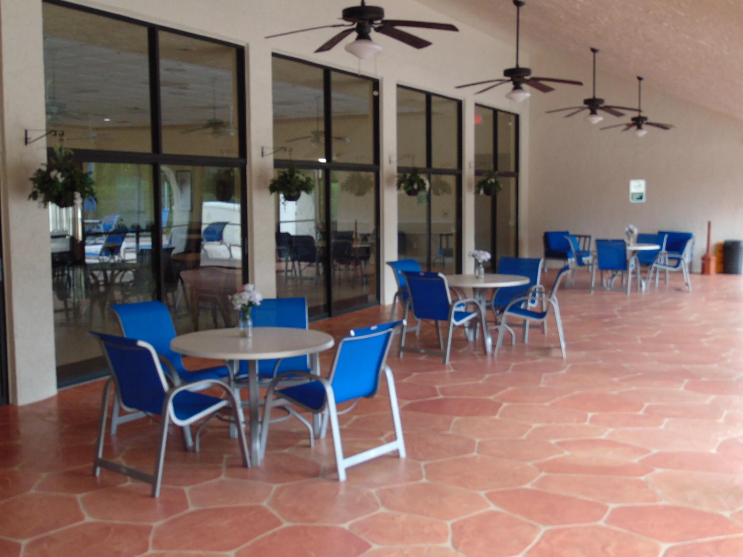 ROOFED SCREEN PORCH AT CLUBHOUSE