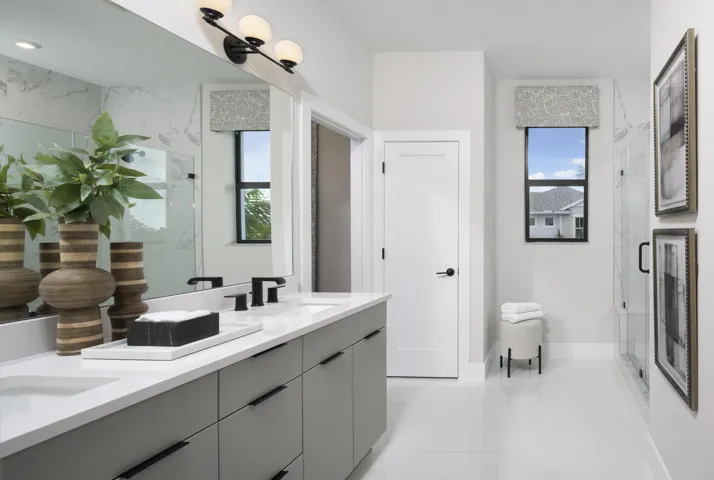 Stock photos represent builder's floorplan