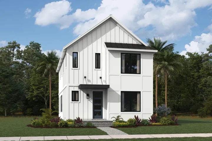 Stock photos represent builder's floorplan