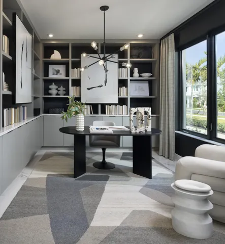 Stock photos represent builder's floorplan