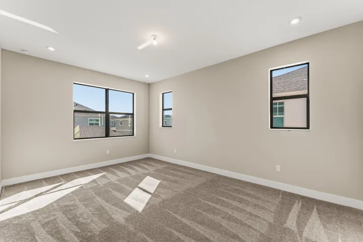 Stock photos represent builder's floorplan