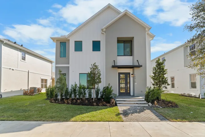 Stock photos represent builder's floorplan
