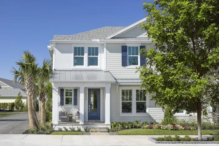 Stock photos represent builder's floorplan